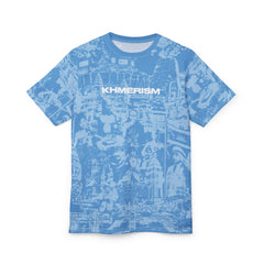 KHMERISM V.01 Blue "The Golden Age" T-Shirt — Angkor Wat & Sihanouk Heritage Tee